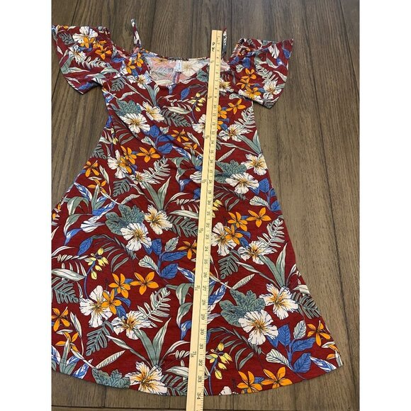 Fashion Collection Floral Print Summer Dress Short Sleeve Spaghetti Straps Small - Picture 6 of 10